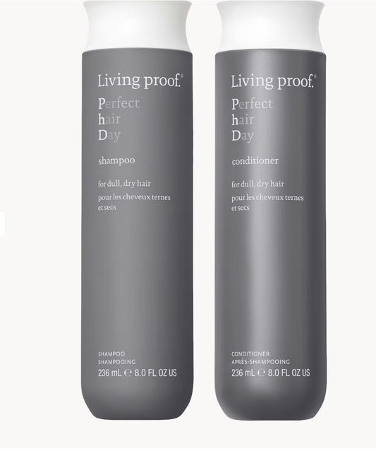 LIVING PROOF PERFECT HAIR DAY SHAMPOO AND CONDITIONER BUNDLE FOR HYDRATION, SOFTNESS AND SHINE
