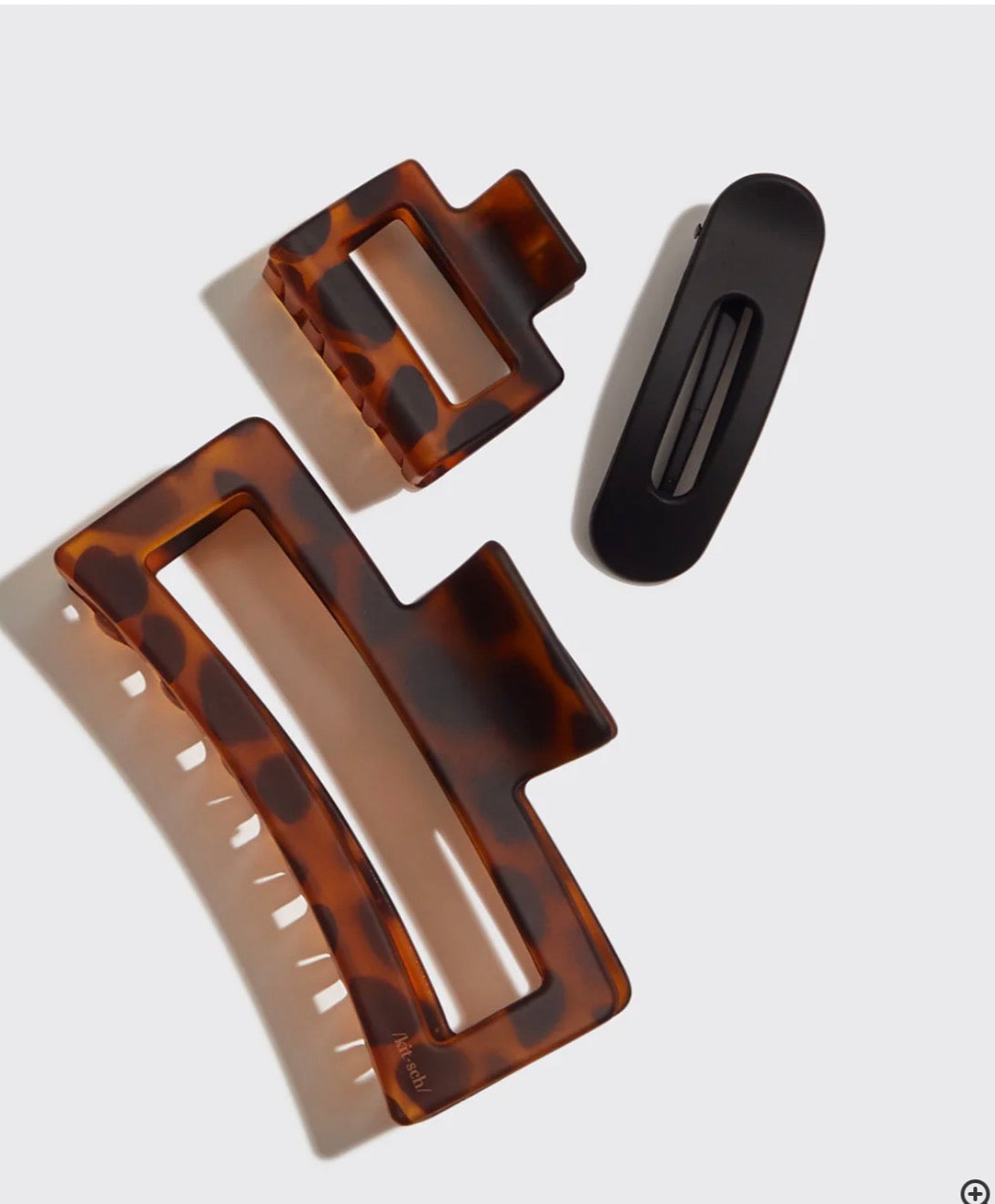 Recycled Plastic Assorted Claw Clip 3pc - Oversized Claw Clip
