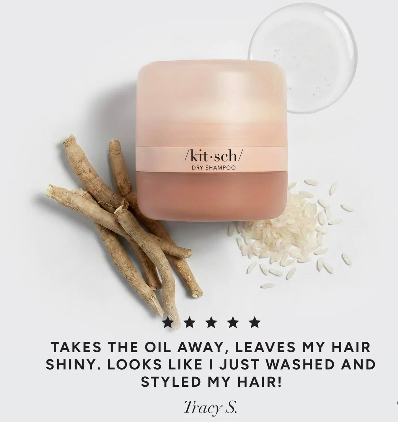 Light Volumizing Rice Protein Dry Shampoo with Puff